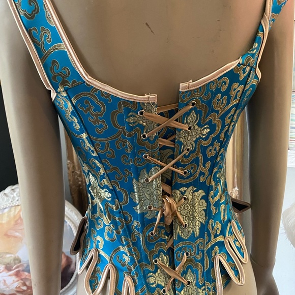 Gorgeous blue and gold corset stays - Picture 4 of 6